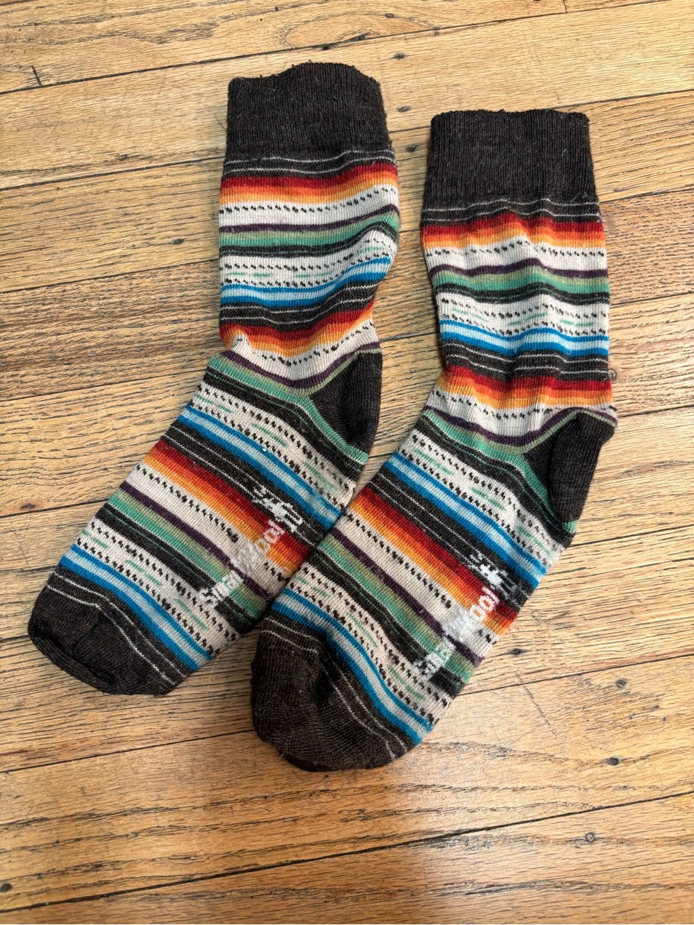 Smartwool Women's Multicolor Striped Crew Socks - Black Accents